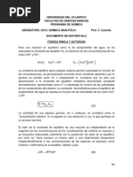 Documento de Estudio No. 2. Fuerza Ionica y Actividad