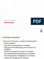 Achalasia: Department of Medicine