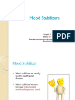 Mood Stabilizers: Divya K Y M.S.N, RN Lecturer, Community and Mental Health Nursing Department