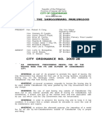 Cabadbaran City Ordinance No. 2009-28