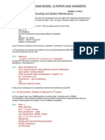 Rhce Exam Model Q.Paper and Answers: Troubleshooting and System Maintenance