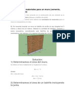 Como Calcular Materiales para Un Muro