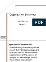 Organisation Behaviour: Lesson 1