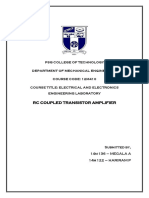 Transistor Amplifier Report