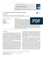 Low Voltage Anode Materials For Lithium-Ion Batteries