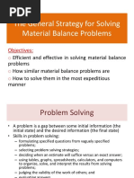 Week 2 - The General Strategy For Solving Material Balance Problems