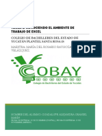 Tarea 2 Parcial 2 Cobay Santa Rosa 1S: Conociendo El Ambiente de Trabajo de Excel