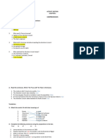 Activity Section Comprehension Choose A, B or C To Answer The Following Questions