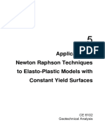 CE6102 - 5 - Application of Newton Raphson Techniques To Elasto-Plastic Model With Constant Yield Surfaces