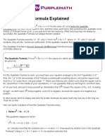 The Quadratic Formula Explained - Purplemath