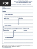 Medical Second Opinion Request Form