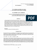 The Cyanide Leaching of Gold in Solutions Containing Sulfide by M.I. JEFFREY and P.L. BREUER PDF