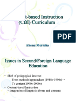 Content-Based Instruction (CBI) Curriculum