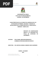 Características de Las Conductas Agresivas de Los Estudiantes de Primero, Segundo y Tercero de Bachillerato de La Unidad Educativa César Dávila Andrade. Cuenca 2016