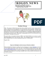 June 2007 Trogon Newsletter Huachuca Audubon Society