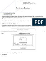 Horizontal Cylindrical Tank Volume and Level Calculator