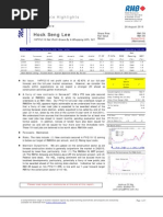 Hock Seng Lee Berhad: 1HFY12/10 Net Profit Grows by A Whopping 36% YoY - 26/08/2010