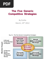 The Five Generic Competitive Strategies Strategic Management 6