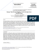 Sciencedirect: Energy Value Stream Mapping A Tool To Develop Green Manufacturing