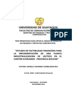 Proyecto de Tesis Factibilidad Planta de Lacteos en Echeandia