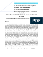 Investigation of Thermal Performance of Finned, Water-PCM, Double Tube Heat Recovery