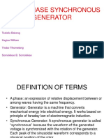 Three Phase Synchronous Generator: Group Members