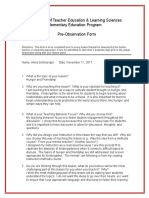 Schlesinger Preobservationform