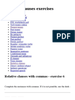 Relative Clauses With Commas Exercises