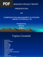 Business Research Project Report Presentation ON Compensation Management in Integra Micro System (P) Ltd. Prepared By: Ritika Mba-I