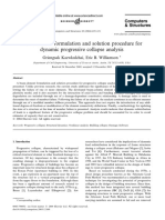 Beam Element Formulation and Solution Procedure For Dynamic Progressive Collapse Analysis