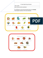 I. Write The Correct Word of Vocabulary For Each Food and Drink Picture and Classify