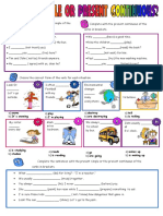 Present Simple Continuous PDF