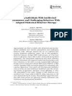 Treating Individuals With Intellectual Disabilities and Challenging Behaviors With Adapted Dialectical Behavior Therapy