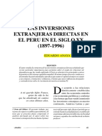 ANAYA, Eduardo - Las Inversiones Extranjeras Directas en El Perú PDF