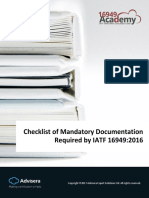 ISO Checklist of Mandatory Documentation Required by IATF 16949 en YES OK