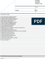 Quality Control Checklist - Gypsum Drywall