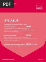 Syllabus: Cambridge International AS & A Level English Language