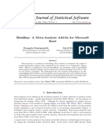 Journal of Statistical Software: Metaeasy: A Meta-Analysis Add-In For Microsoft Excel