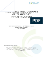 Annotated Bibliography of Transport Infrastructure: Curtin University of Technology Planning Report Assignment 1