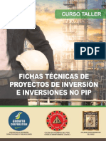 Fichas Técnicas de Proyectos de Inversión e Inversiones No Pip. 20171