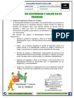 Politica de Seguridad y Salud en El Trabajo - Muni Querecotillo