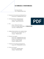 Isbn Farmacia y Parafarmacia