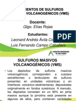 Yacimientos de Sulfuros Masivos Volcanogenicos.