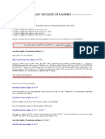 1) How To Find Last Two Digits of A Number