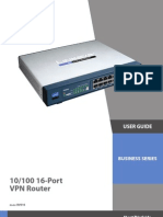 RV016 Port VPN Router / Load Balance 7 Wan in - Manual