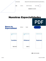 Especialidades Medicas en Clinica Internacional