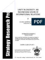 Unity in Diversity: An Indonesian Vision of International Relations