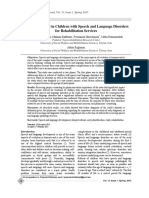 Delayed Referral in Children With Speech and Language Disorders For Rehabilitation Services