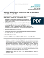 Molecules: Biological and Nutritional Properties of Palm Oil and Palmitic Acid: Effects On Health