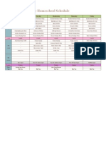 Weekly HomeSchool Schedule 2010